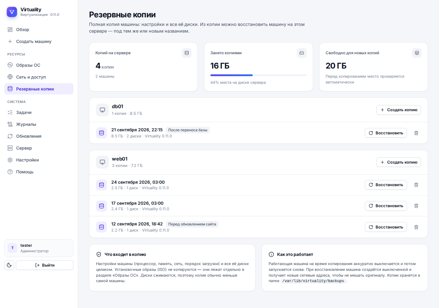 Резервные копии